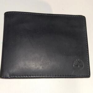 Timberland Black Leather Men’s Bifold Wallet